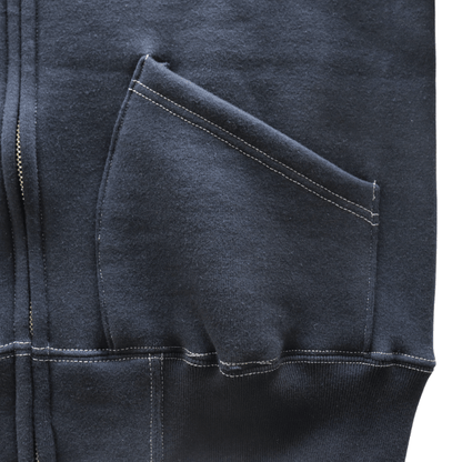 CUSHMAN クッシュマン x TOP トップ 26386T TOP別注 FULL ZIP SWEAT "HELL ON WHEEL" フルジップスウェット 裏起毛 エアブラシ