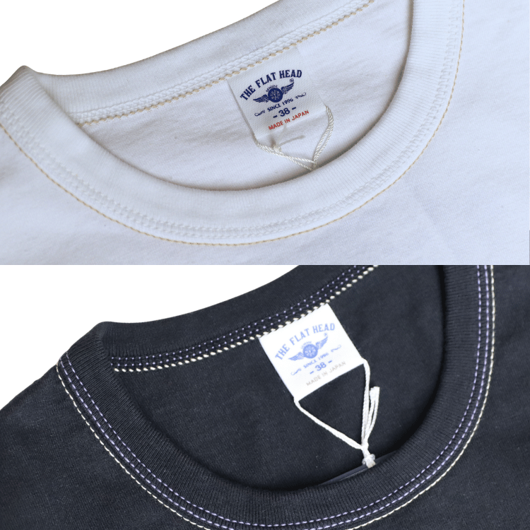 THE FLAT HEAD フラットヘッド FN-THCL-202 LONG SLEEVE T-SHIRT - FLYING WHEEL ロングスリーブTシャツ フライングホイール ロンT アメカジ