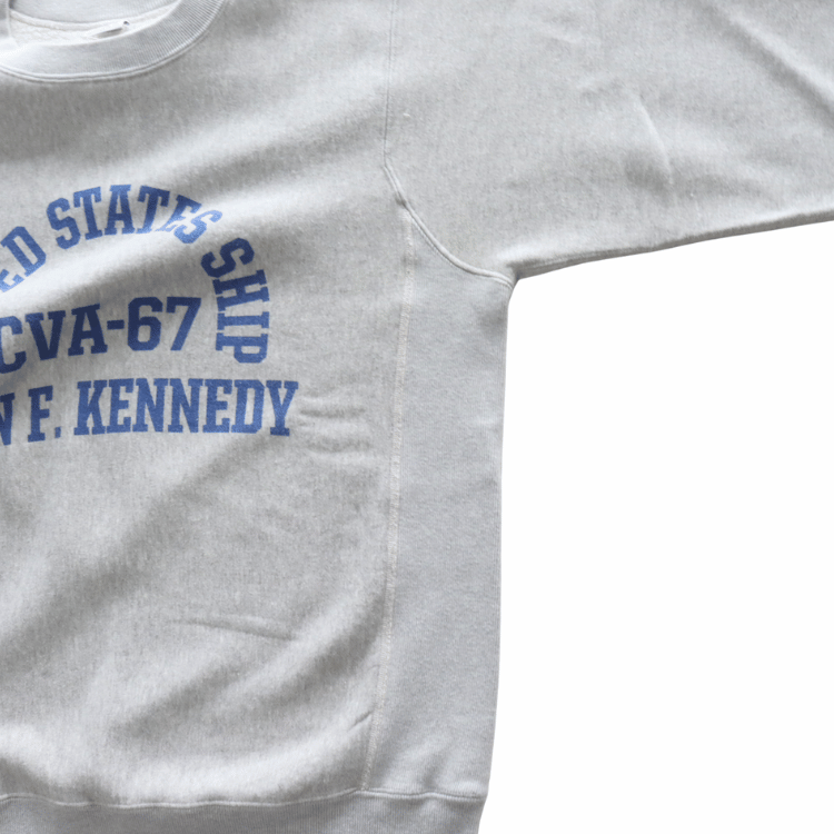 BUZZ RICKSON'S バズリクソンズ BR69645 HORIZONTAL KNITTING SWEAT SHIRT “CVA-67 J.F. KENNEDY” ホリゾンタル・ニッティング スウェットシャツ