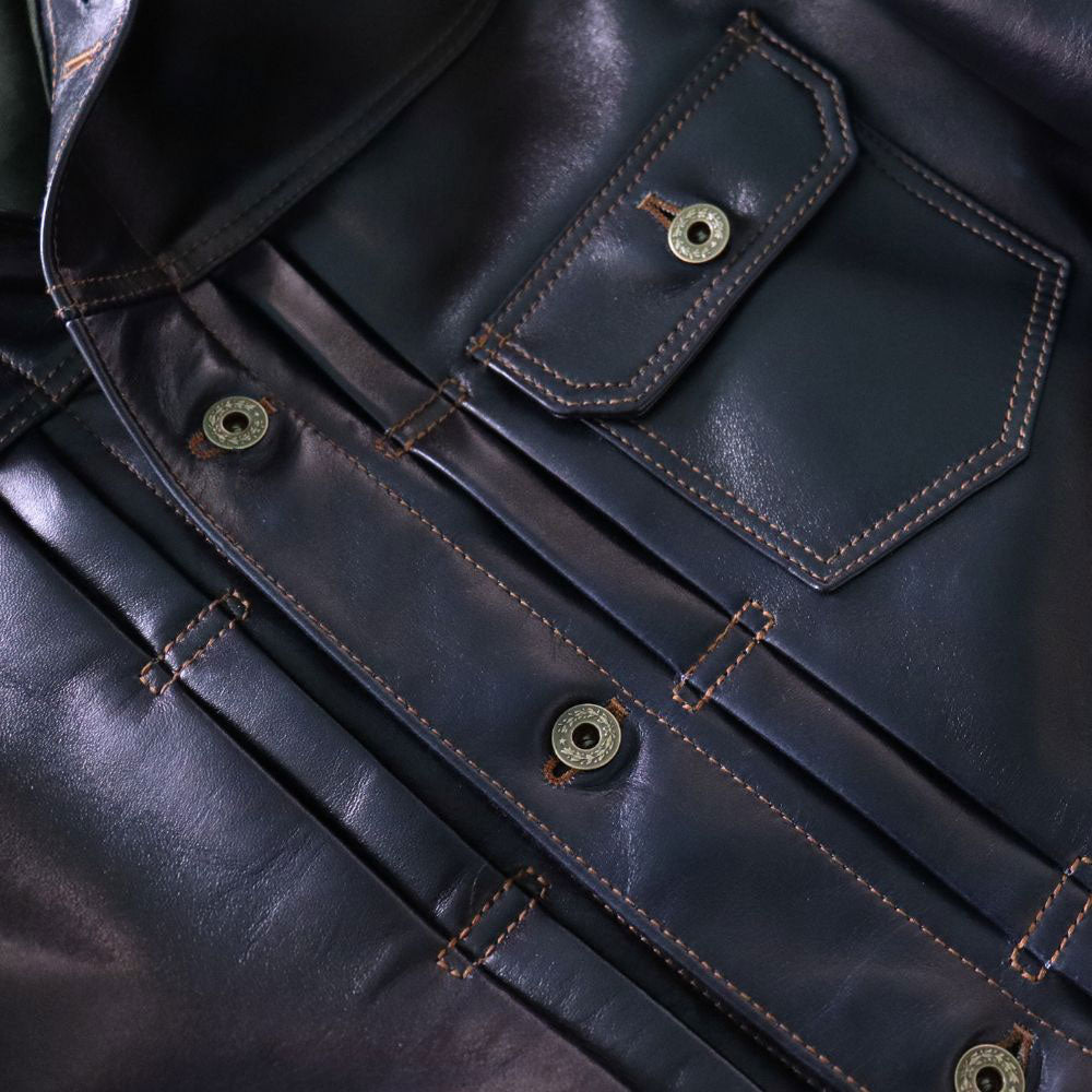 Y'2 LEATHER ワイツーレザー INDIGO HORSE 1st Type JACKET インディゴホース ファストタイプ ジャケット IB-140