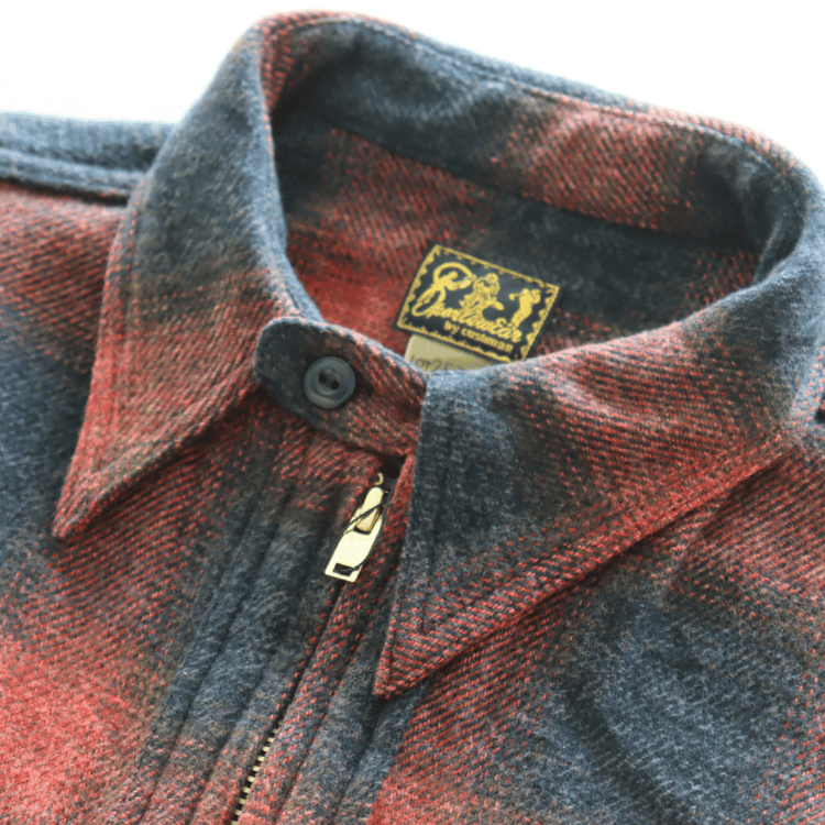 CUSHMAN クッシュマン 25706 COTTON TWEED CHECK HALF ZIP WORK SHIRTS コットンツイードチェックハーフジップワークシャツ 長袖シャツ