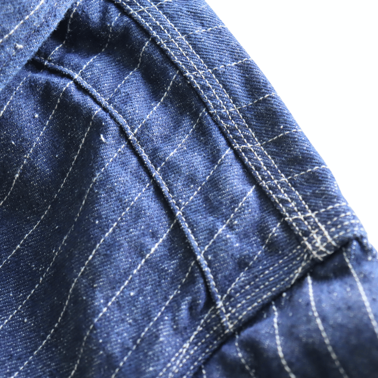 DELUXEWARE デラックスウエア 7630A DENIM NEL SHIRT デニムネルシャツ ネルシャツ デニムストライプネル デニムヘビーネル