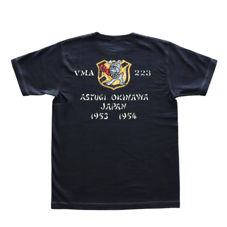 BUZZ RICKSON'S BR79732 S/S SLUB YARN T-SHIRT VMA-223 Short Sleeve Military Slub T-Shirt