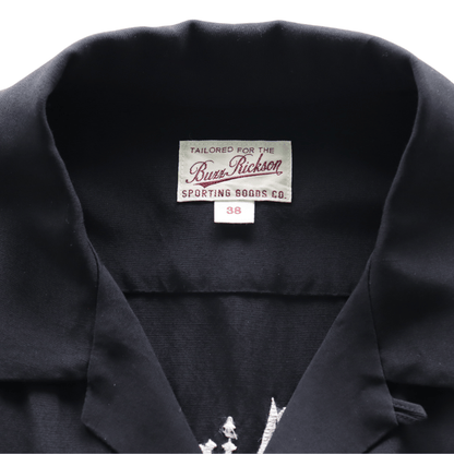 BUZZ RICKSON'S BR39735 BOWLING SHIRT “STRATEGIC AIR COMMAND” Short-Sleeve Men's Americana Strategic Air Command