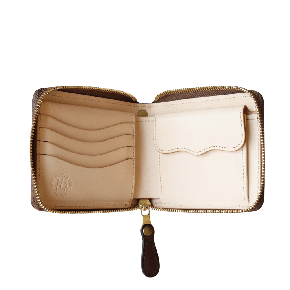 KC's ケイシイズ KMB023 ビルフォールド ラウンドジップ ヴィンテージホースハイド 二つ折り財布