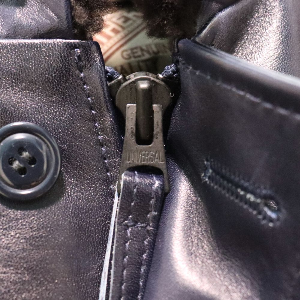 Y'2 LEATHER ワイツーレザー IN-1 INDIGO HORSE N-1 LININGCOLLAR MOUTON ALPACA & WOOL typeN-1 インディゴホース ムートン