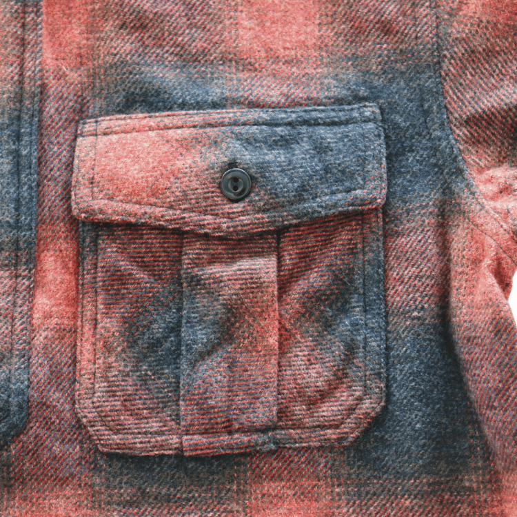 CUSHMAN クッシュマン 25706 COTTON TWEED CHECK HALF ZIP WORK SHIRTS コットンツイードチェックハーフジップワークシャツ 長袖シャツ