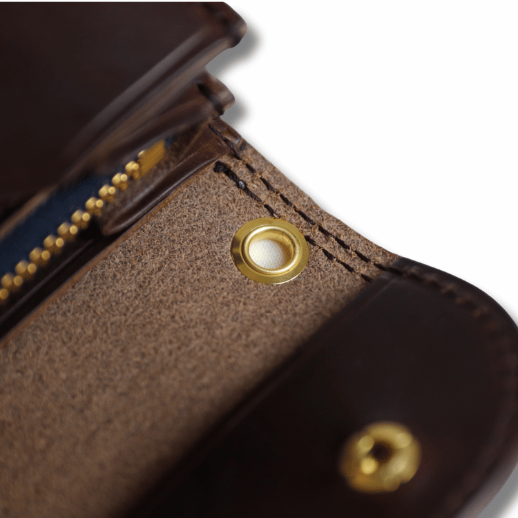ART BROWN Long Wallet in Horween Chromexcel, Chicago, made from oiled Horween Chromexcel leather (VGW00143AB). Double-stitched. Made in Japan.