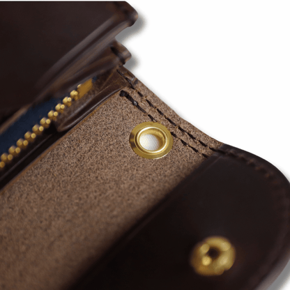 ART BROWN Long Wallet in Horween Chromexcel, Chicago, made from oiled Horween Chromexcel leather (VGW00143AB). Double-stitched. Made in Japan.