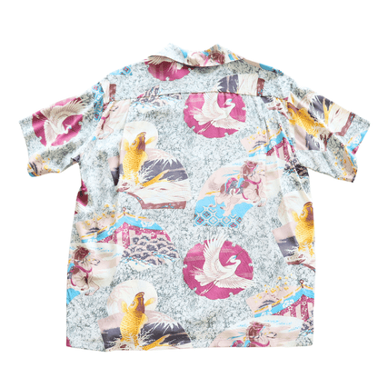 SUN SURF SS39614 S/S RAYON HAWAIIAN SHIRT "JAPANESE QUAINT DESIGN" Rayon Hawaiian Shirt Japanese Quaint Design Hawaiian Shirt Aloha Shirt Short Sleeve Shirt
