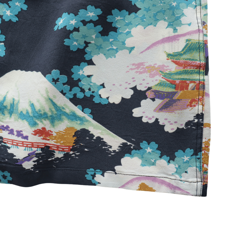 SUN SURF SS39618 S/S RAYON HAWAIIAN SHIRT "ANCIENT CAPITAL" Rayon Hawaiian Shirt Ancient Capital Japanese Pattern Hawaiian Shirt Aloha Shirt Short Sleeve Shirt