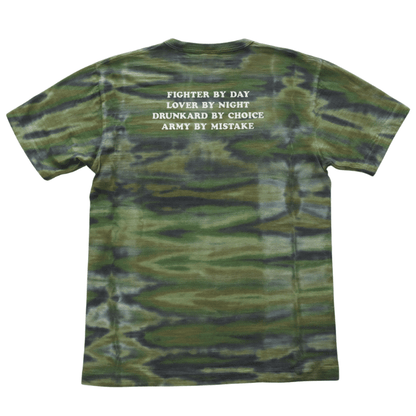 BUZZ RICKSON'S BR79733 S/S TIE DYE CAMOUFLAGE SLUB T Tie-Dye Camouflage Slub T-shirt Short-sleeved Tie-Dye Camouflage-style