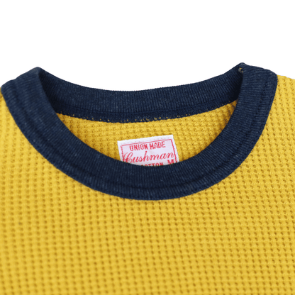 CUSHMAN クッシュマン 26392 BIG WAFFLE TWO TONE LONG TEE ビッグワッフル ツートンロングT アメカジ ワッフルT