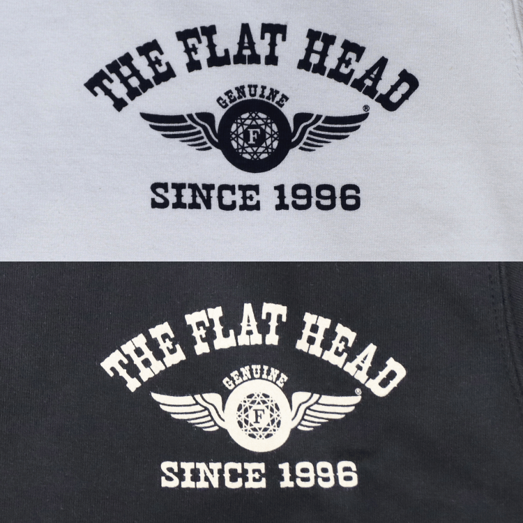 THE FLAT HEAD フラットヘッド FN-THCL-202 LONG SLEEVE T-SHIRT - FLYING WHEEL ロングスリーブTシャツ フライングホイール ロンT アメカジ