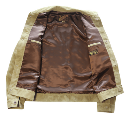 Y'2 LEATHER ワイツーレザー HSB-140-T-SE HORSE ROUGHOUT WWII TYPE JEAN JACKET ~ Spring Edition ~ ホーススエード 大戦モデル春限定カラー Gジャン ラフアウトレザー