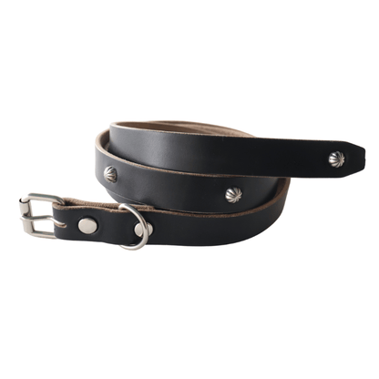 ARTBROWN ARTBROWN VDB21166AB Concho Belt Studded Belt Chromexcel Leather Umbrella Studs