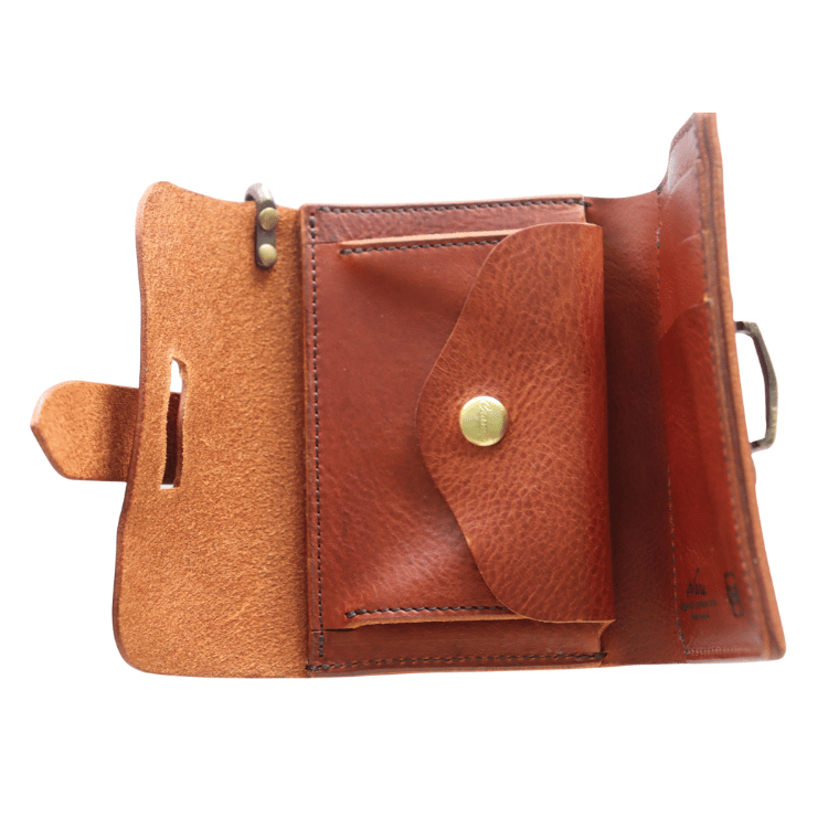 池之端銀革店 Haru HC-524 イタリアンレザーミドルウォレット 三つ折り財布