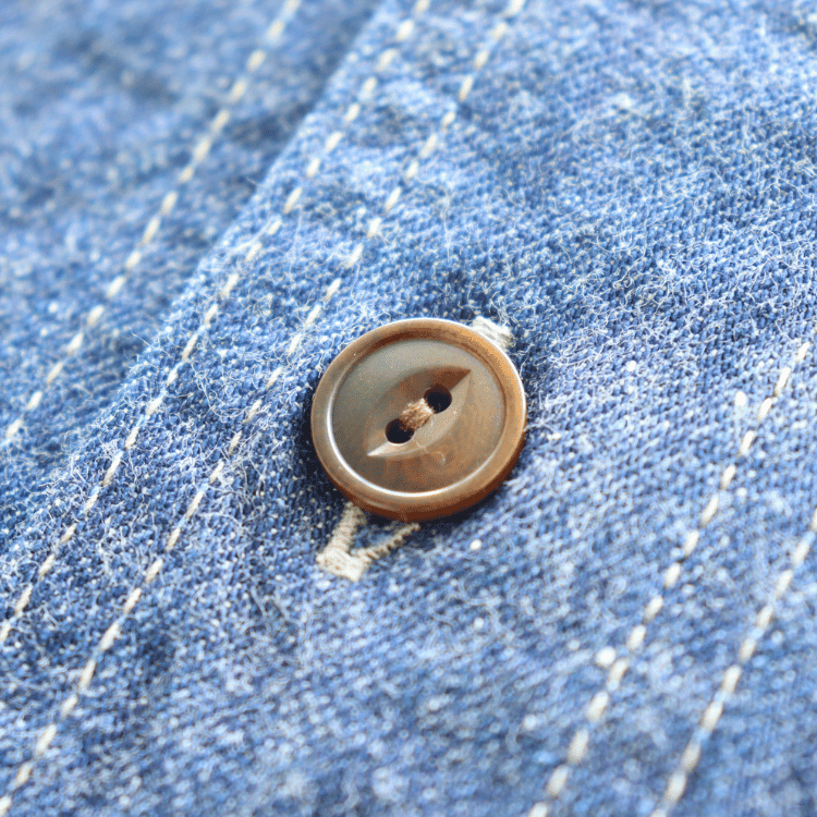 ORGUEIL OR-5127 Shawl Collar Denim Work Shirt - Classic Shirt, 1930s Style, Shawl Collar Shirt, Denim Shirt, Work Shirt