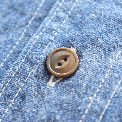 ORGUEIL OR-5127 Shawl Collar Denim Work Shirt - Classic Shirt, 1930s Style, Shawl Collar Shirt, Denim Shirt, Work Shirt