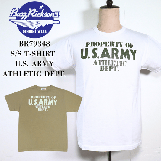 BUZZ RICKSON'S バズリクソンズ BR79348 S/S T-SHIRT PROPERTY OF U.S. ARMY ATHLETIC DEPT 半袖Tシャツ