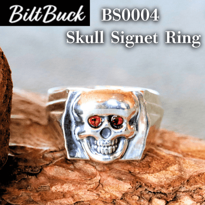 BILT BUCK ビルトバック BS0004 Skull Signet Ring スカルシグネットリング ヴィンテージリングを再構築したヘリテージシルバーリングコレクション 925 MadeinJapan