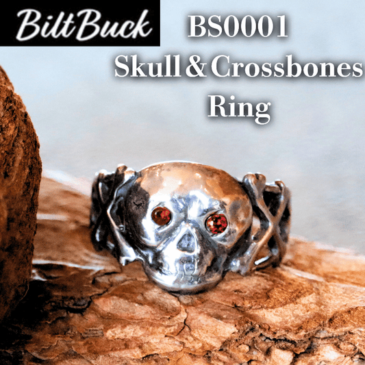 BILT BUCK ビルトバック BS0001 Skull ＆ Crossbones Ring スカル&クロスボーンリング  925