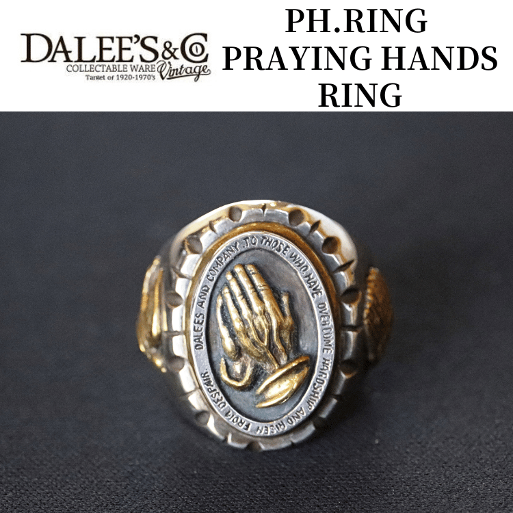 DALEE'S&CO ダリーズ by DELUXEWARE PH.RING PRAYING HANDS RING Silver Ring 925 Men's Made in Japan