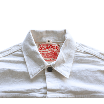 SUGAR CANE シュガーケーン SC15720 SUGAR CANE 13oz. WHITE DENIM JACKET 1953 MODEL　STANDARD DENIM（スタンダードデニム）2nd（セカンド）ホワイトデニム ジャケット